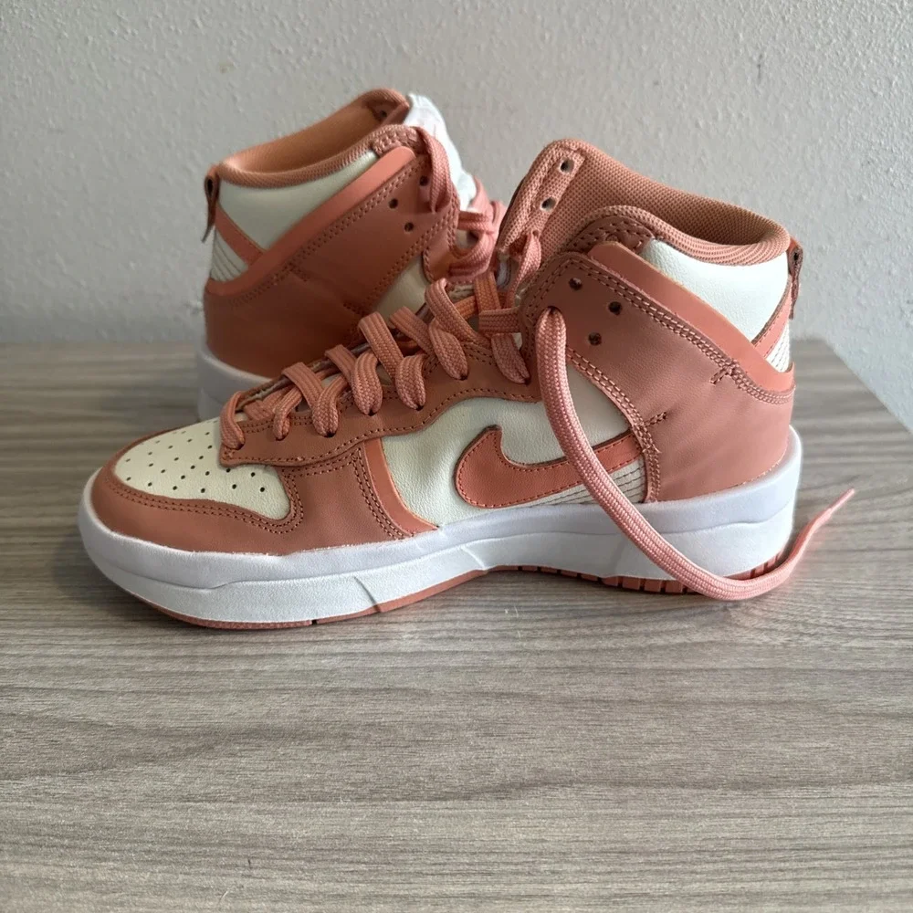 Nike Dunk High Up Sail/Crimson Bliss Womens Sneakers Shoes Size 6.5 DH3718-107